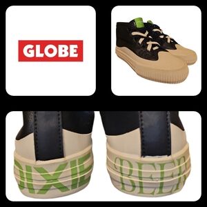 Globe Gillette x Dixie Beer Promo Sneakers – Black Leather – Like New